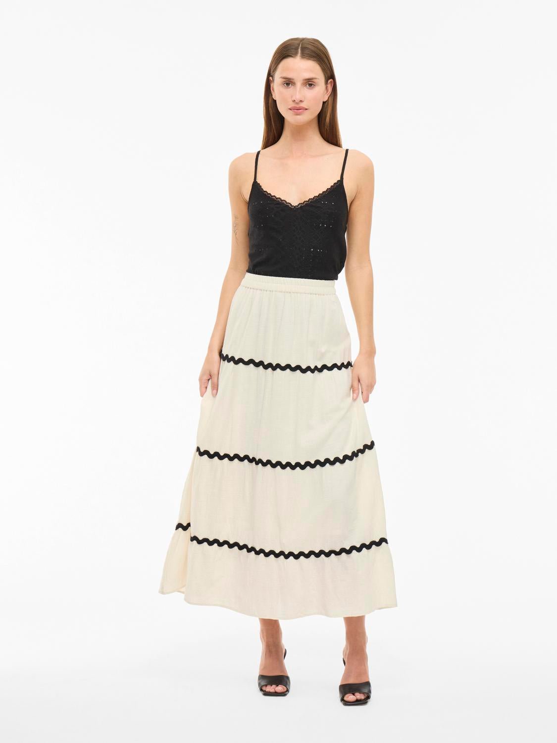 VIMANDA Long Skirt - Birch - VERO MODA & VILA Bergvik